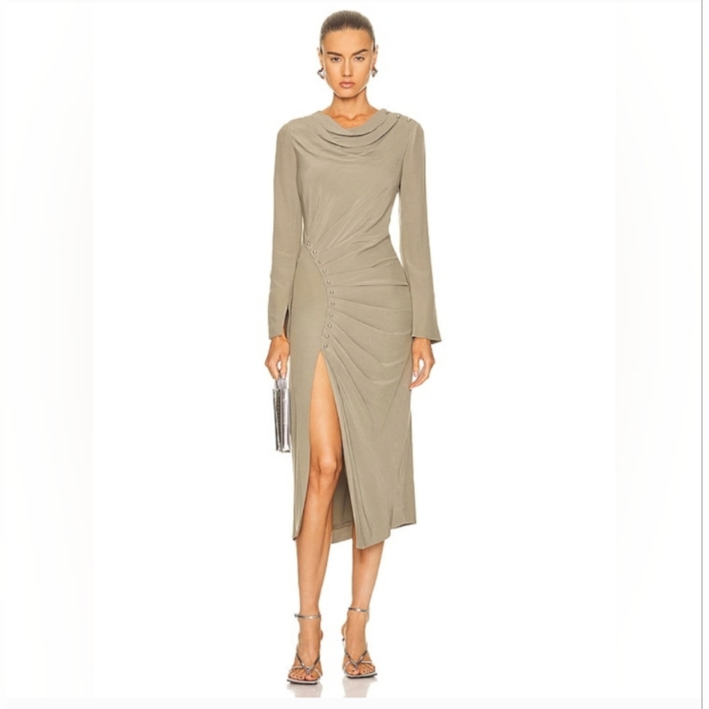 Jonathan Simkhai Bryanna Dress in Olive - SZ 6
